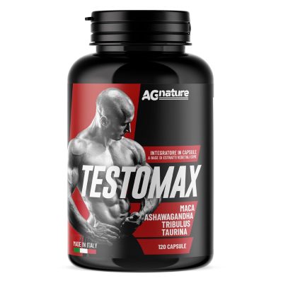 AG nature Testosterone Uomo Aumento Massa Muscolare x Palestra 120 Capsule | Integratore Forte Energizzante con Maca Peruviana, Magnesio, Zinco e Vitamina B6
