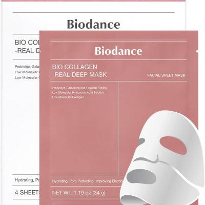 Biodance Bio-Collagen Real Deep Mask confezione da 4 - maschere per il viso, maschera per il viso, maschera per il viso donna, maschera per il viso, affinamento dei pori,...