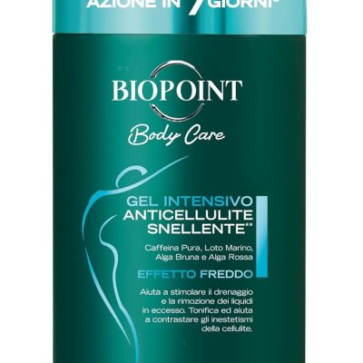 Biopoint - Gel Corpo Intensivo Anticellulite, Effetto Rassodante, Drenante e Tonificante, Favorisce la Riduzione degli Accumuli Adiposi e Contrasta gli Inestetismi, 400 ml