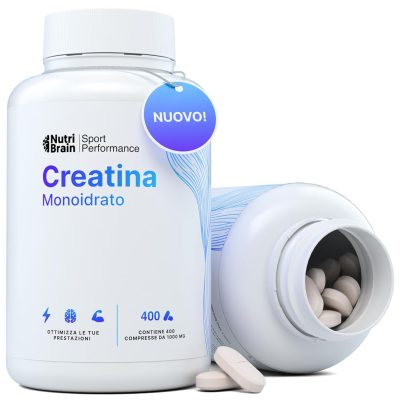 Creatina Monoidrata 3000 mg – 400 compresse | Migliora la forza, la massa muscolare, l'endurance, il recupero, l'energia e l'agilità mentale | Vegana, Senza Glutine, Senza OGM |...