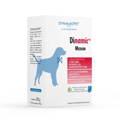 DYNAMOPET | Integratore Articolazioni Cane Gatto Dìnamic Medium - Alimento Complementare per il Benessere Articolare e Mobilità di Cani e Gatti con Glucosamina Condroitina...
