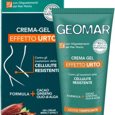 GEOMAR | Crema Gel Effetto Urto, Azione Tonificante Contro gli Inestetismi della Cellulite Resistente, Ingredienti 95% di Origine Naturale, Made in Italy, 200 ml