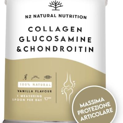 GLUCOSAMINA 1500mg + CONDROITINA 1200mg + COLLAGENE IDROLIZZATO 10.000mg + Acido Ialuronico + Vitamina C. Protezione della Cartilagine e la Cura delle Articolazioni, Pelle e...