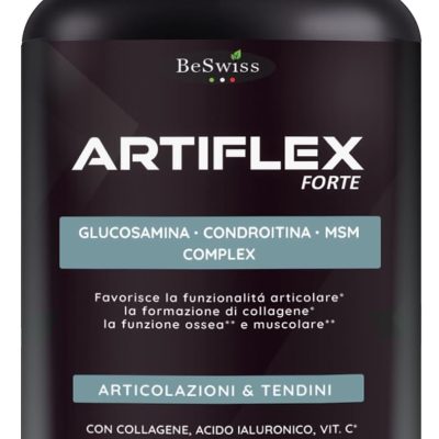 GLUCOSAMINA CONDROITINA MSM Artiflex - 180 Capsule Integratore Ossa Articolazioni Cartilagine | Collagene, Acido Ialuronico, Vitamine e Minerali | Alto Dosaggio - Efficace -...