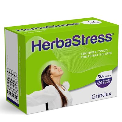 Grindex HERBASTRESS โ Integratori per il sollievo dallo stress il benessere. Integratori stanchezza fisica e mentale con Passiflora,Camomilla,Vitamina B6 B12 Supporta la salute...