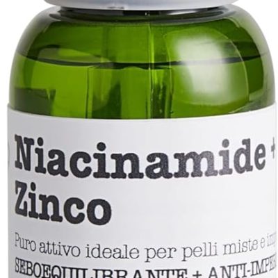 La Saponaria | Niacinamide + Zinco | Siero viso per acne con azione sebo-equilibrante e anti-imperfezioni, ideale per pelli miste e impure. Aiuta a ridurre brufoli, punti neri e...