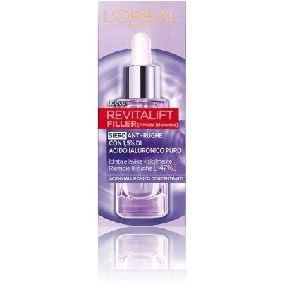L'Oréal Paris Siero Viso Revitalift Filler, Azione Rimpolpante e Anti-Rughe, Altamente Concentrato con Acido Ialuronico al 1.5%, 30 ml
