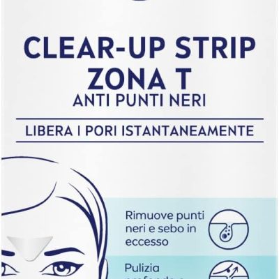 Nivea Clear-Up Strips Zona T 6 pz, Cerotti Punti neri, Cerotti Anti Imperfezioni Viso, Cerotti per la Pulizia Viso