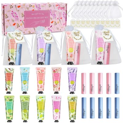 Set Crema Mani & Labbra per Donna โ Idratante Intensivo con Balsamo Lip e Trattamento Piedi, Ideale per Natale, San Valentino e Festa della Donna โ Formula ad Assorbimento Rapido