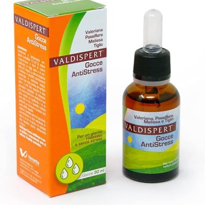 Valdispert Gocce Antistress, Integratore Naturale che Favorisce il Rilassamento e Combatte lo Stress con Valeriana, Passiflora, Melissa e Tiglio, Senza Glutine e Senza Lattosio,...