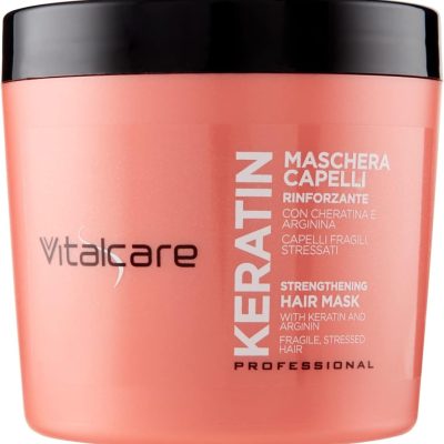 Vitalcare | Keratin - Maschera Capelli Rinforzante, per Capelli Fragili e Stressati, con Cheratina e Arginina, per Capelli piรน Forti e Morbidi, 500 ml