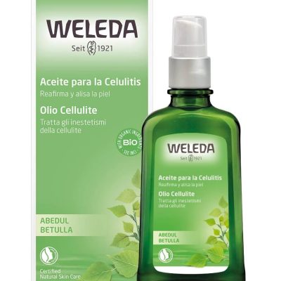Weleda Olio Cellulite Betulla, trattamento degli inestetismi della cellulite a base di foglie di betulla bio per una pelle visibilmente piรน liscia e morbida (1X100 ml)