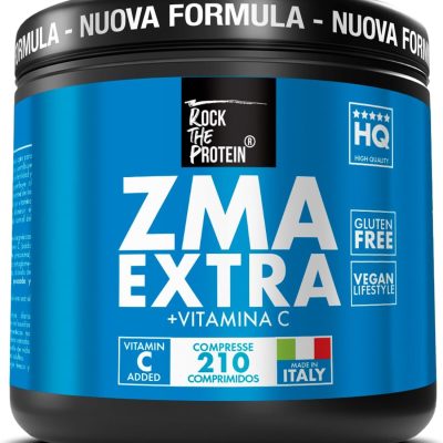 ZMA Zinco E Magnesio 210 Compresse (210 Giorni) con B6 e Vitamina C Rock The Proteinยฎ ZMA Integratore Energia, Recupero E Aumento Massa Muscolare Uomo, ZMB6 Integratore...