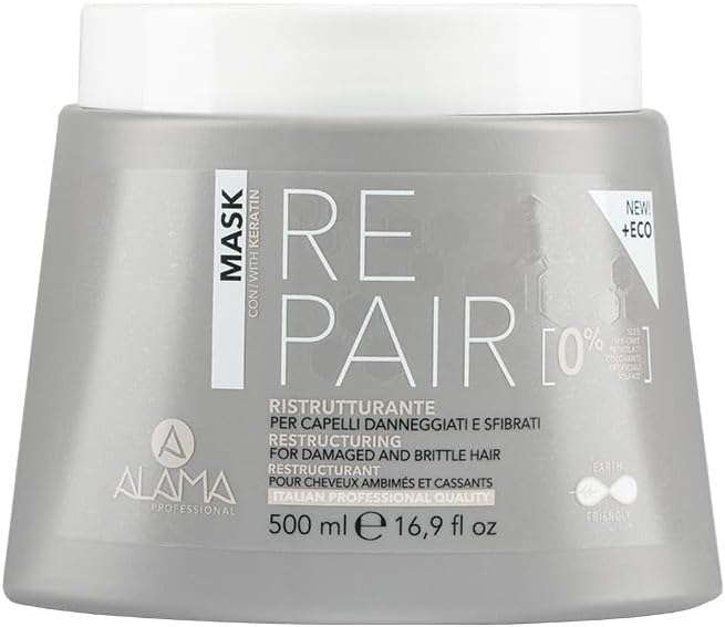 Alama Professional Repair Maschera Ristrutturante per Capelli Danneggiati e Sfibrati, 500 Millilitri