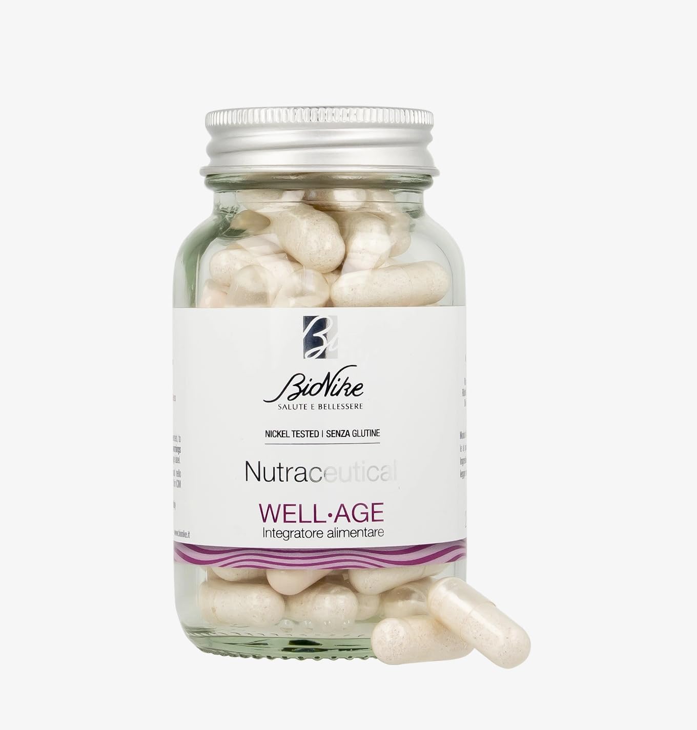 BioNike Nutraceutical Well-Age Integratore Alimentare Anti-Age 60 Capsule - Per Migliorare la Qualità della Pelle e Prevenire l'Invecchiamento Cutaneo