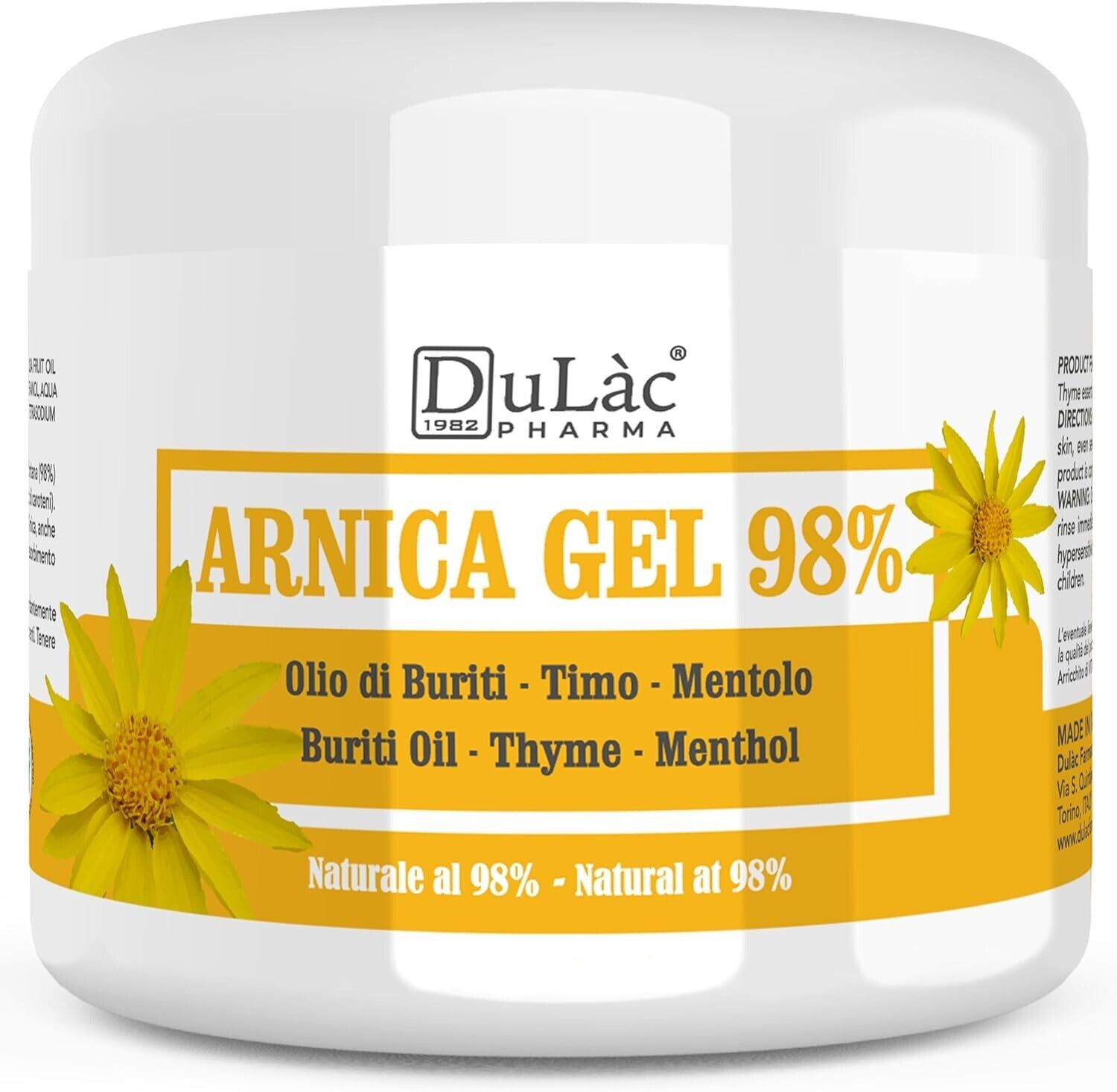 Dulàc - Arnica per Cavalli Uso Umano Gel 500 Ml Arnica Gel Forte 98 Non Unge