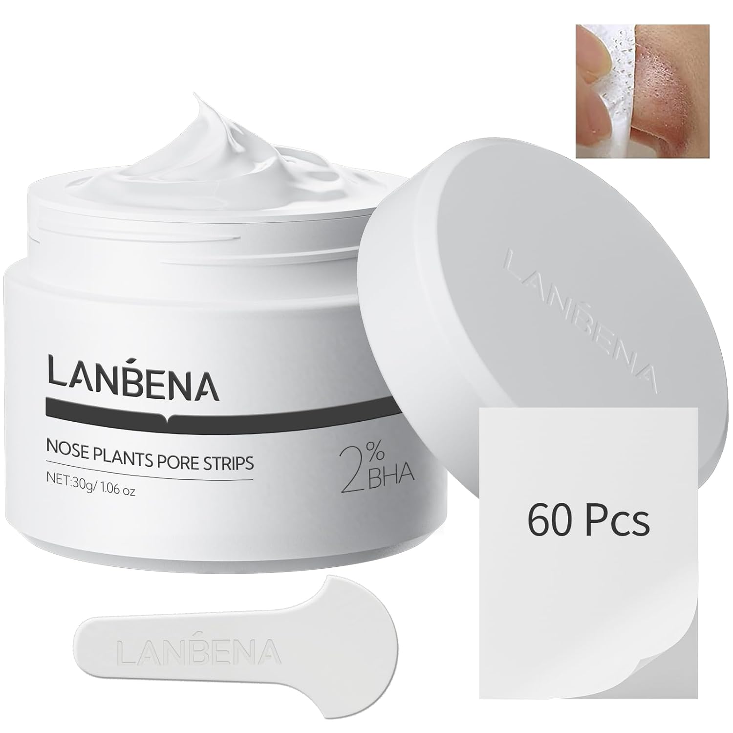 LANBENA Punti Neri Rimozione, Pore Strips, Deep Cleansing for Face, Nose, Black Head Remover, 10-15min Leaving Your Skin Fresh and Clean