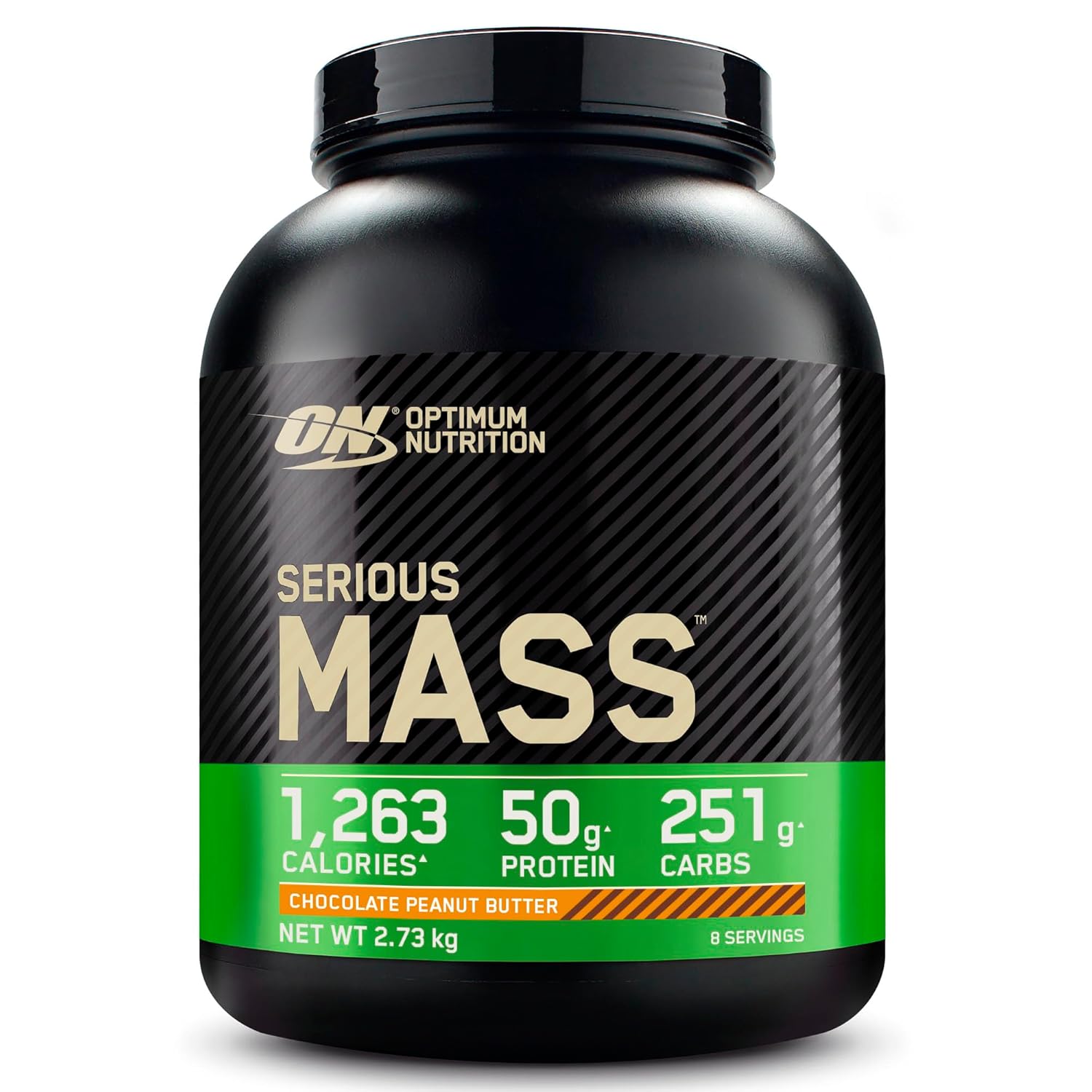 Optimum Nutrition Serious Mass Proteine in Polvere Alto Contenuto Calorico, Aumento Peso con 25 Vitamine e Minerali, Creatina Monoidrato e Glutammina, al Cioccolato e Burro di...