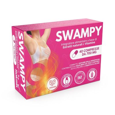 Swampy Integratore Menopausa, elimina gonfiore sudorazione vampate stanchezza, regolarizza attività ormonale con Passiflora Kudzu Garcinia Cambogia Cimifuga Trifoglio rosso...