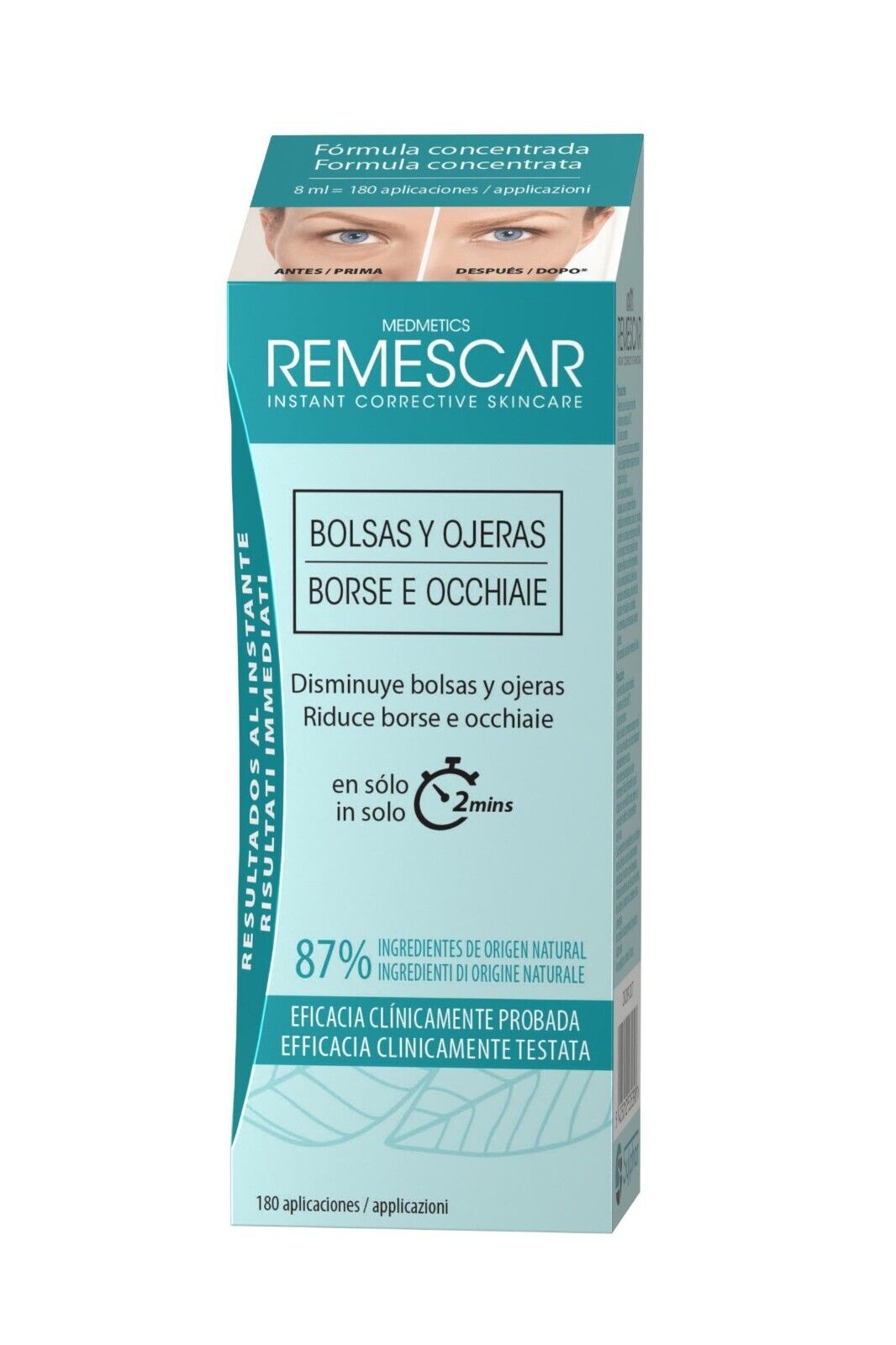 REMESCAR BORSE OCCHIAIE 8 ml 180 APPLICAZIONI - EFFETTO ISTANTANEO