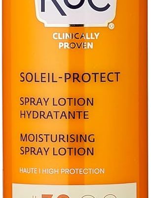 RoC - Soleil-Protect Lozione Spray Idratante SPF 30 - Crema Solare Non Grassa - Alta Protezione - Resistente all'Acqua - 200 ml