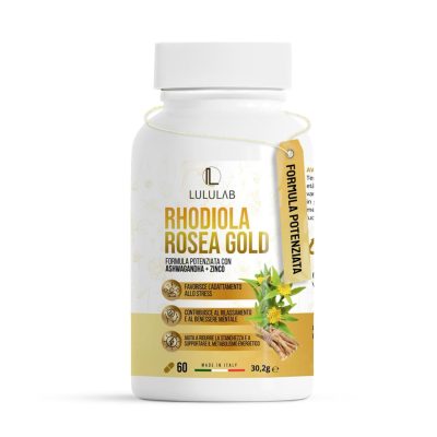 LULULAB Rhodiola Rosea con Ashwagandha, Vitamine B1-B6-B12 e Zinco โ Integratore Stanchezza, Ansia e Stress โ Per Energia Mentale e Concentrazione โ 60 Capsule Made in Italy