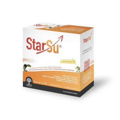 StarSรน - Integratore alimentare per il recupero delle energie con Aminoacidi, Sali minerali, Vitamina C, Aswaganda ed Eleuterococco con Creatina monoidrato - 14 bustine da 11g...