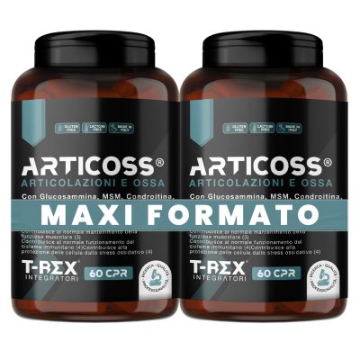 ARTICOSS Supplement for Bone and Cartilage Joints with Glucosamine Chondroitin Msm Devil's Claw, Vitamin C and Vitamin D, Collagen and Hyaluronic Acid. 120 Tablets