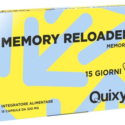 Quixy Memory Reloaded – Integratore Memoria e Concentrazione con Bacopa, Ginkgo e Centella – Per Studio, Lavoro Intenso e Calo di Attenzione – 15 Capsule Made in Italy