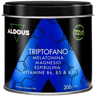 Tryptophan with Melatonin and Magnesium - Vitamin B6, B5, B3 and Spirulina - Tryptophan Strong Supplement - Deep Sleep Supplement - Melatonin for Sleeping - Anxiety and Stress -...