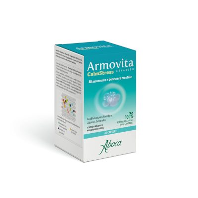 Aboca Armovita CalmStress Advanced 45 Capsules - Relaxation and Mental Wellbeing with Hawthorn, Passionflower, Ziziphus, Chamomile