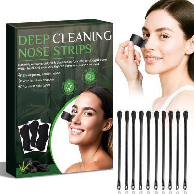 Damaile EU Blackheads Removal, 80 Pieces Charcoal Blackhead Remover Patches for Deep Cleansing, Clearing Pores, Effective and Delicate Nose Strips for All Skin Types