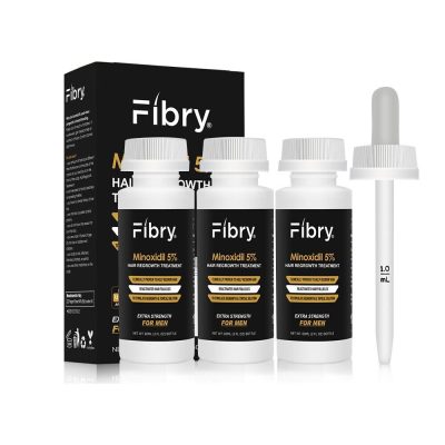 Fibry 5% - LOZIONE ANTICADUTA RICRESCITA CAPELLI - KIT PER 3 MESI - 3 FLACONI