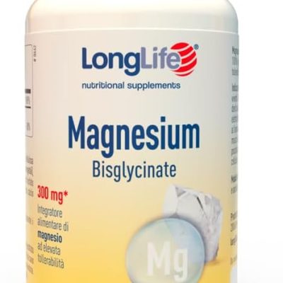 LongLifeยฎ Magnesium Bisglycinate | 100% Magnesium Bisglycinate | High Tolerability | Magnesium Stress Relief Supplement | 90 Tablets | 1 Month Treatment | Vegan & Gluten Free