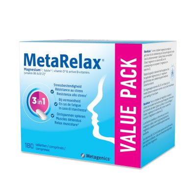 Metagenics - MetaRelax, In Situations of Stress, Fatigue and Muscle Tension - 180 Tablets