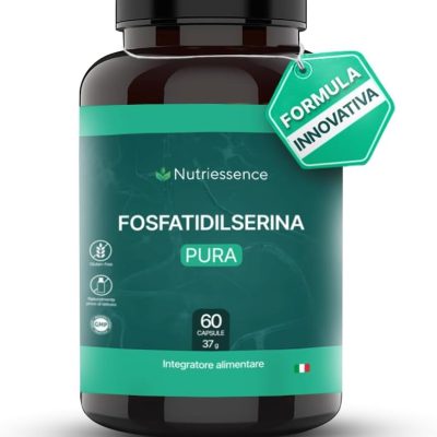 Phosphatidylserine 500 mg | Maxi Dosage Format 60 Capsules | 2 Months Supply | With Vitamins B1, B3, B9 and B12 | Improves Memory, Concentration and Mental Focus | Gluten and...