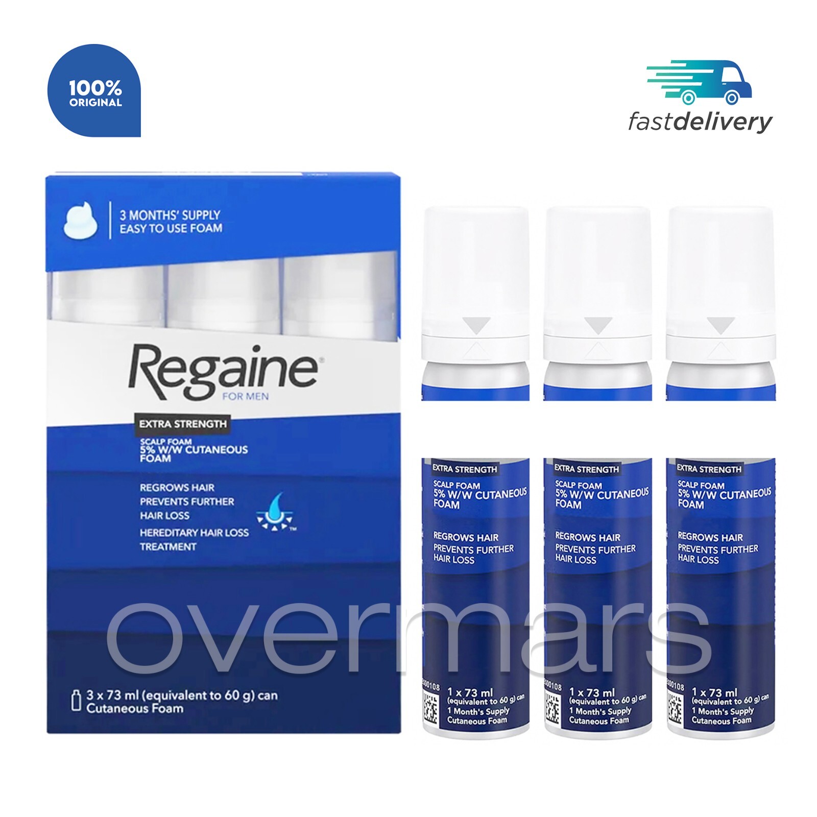 MEN'S REGAINE5% FOAM (3 MESI BOX) EN | EXTRA STRENGTH Schiuma Capelli Uomo
