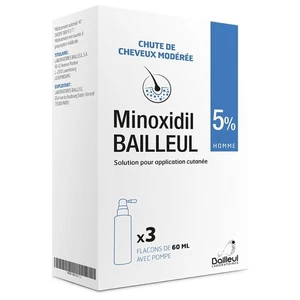 *OFFERTA* Minoxidรฌl 5% - 3 flaconi da 60ml Lozione Ricrescita Capelli